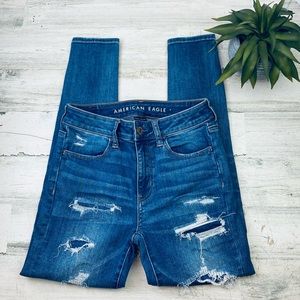 American Eagle hi rise jegging crop 2 reg